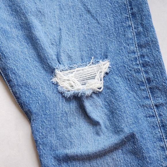 Levi's sz. 31 wedgie jeans distressed busted knee free people 22861-0059 FP - Picture 11 of 17